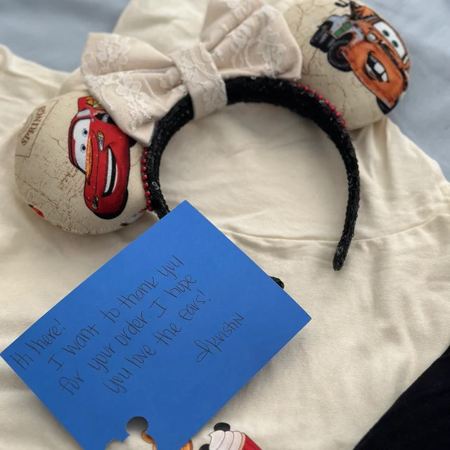 Cars Minnie Ears Mater & Lightening McQueen Minnie/Mickey Mouse Ears | Etsy (US)