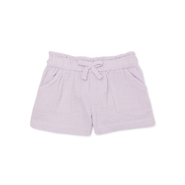 Garanimals Baby Girls Paperbag Waist Shorts, Sizes 0-24M | Walmart (US)