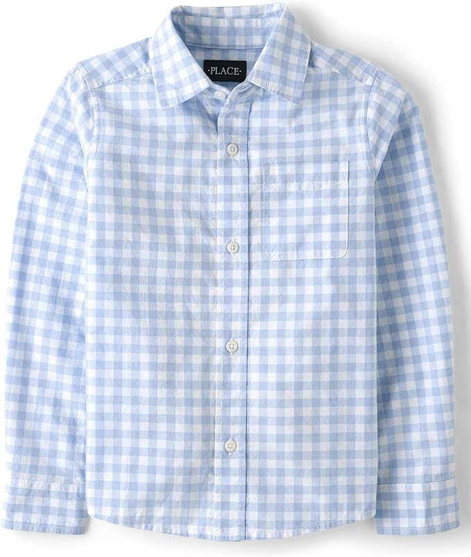 The Children's Place Boy's Long Sleeve Button Down Shirts | Amazon (US)