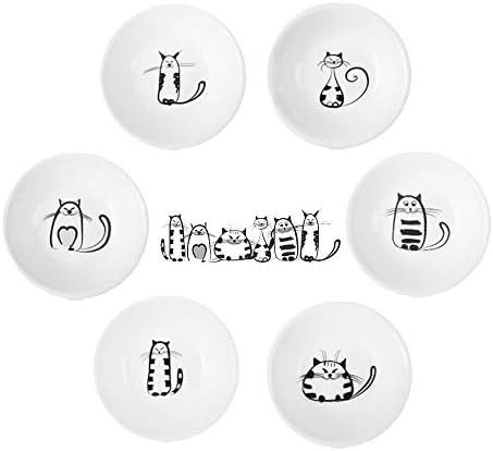 Super Cute Cat Ceramic Sauce Dish,Mini Side Seasoning Dish,Condiment Dishes,Sushi Soy Dipping Bow... | Amazon (US)