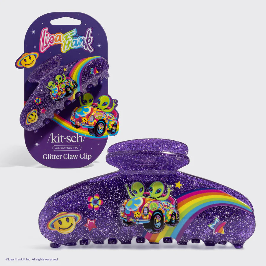 Lisa Frank x Kitsch Glitter Claw Clip in Zoomer™ & Zorbit™ | Kitsch
