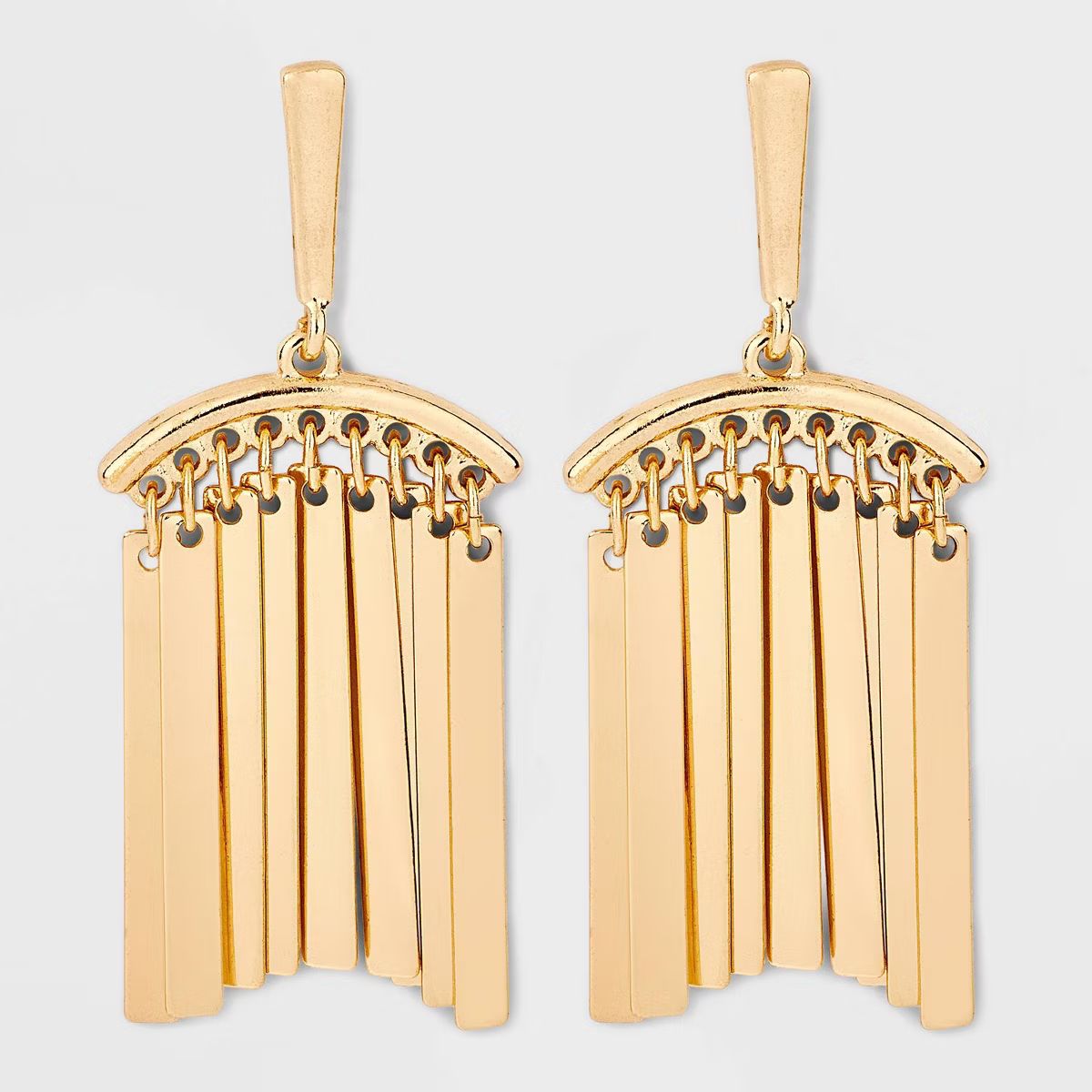 Paddle Waterfall Statement Earrings - Universal Thread™ Gold | Target