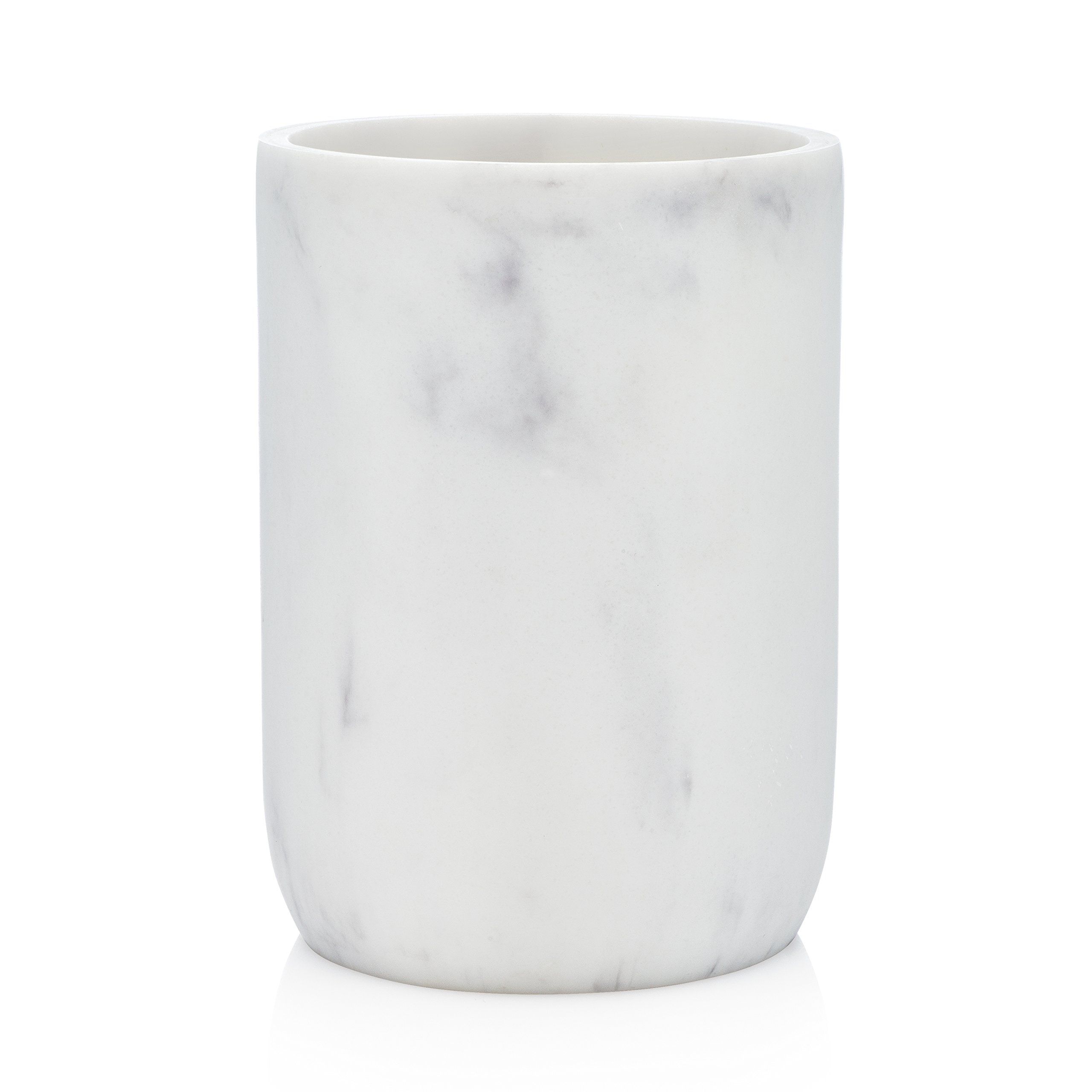 Essentra Home Blanc Collection White Bathroom Tumbler Cup for Vanity Countertops, Also Great As P... | Amazon (US)