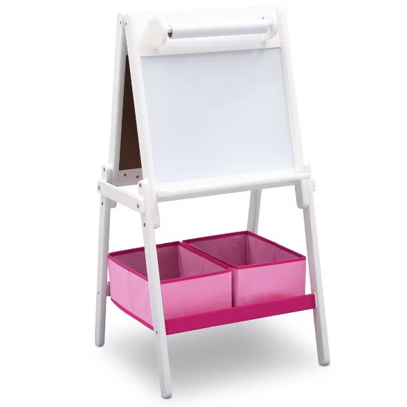 Delta Children MySize Double-Sided Storage Easel - Bianca White | Target