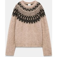 Zara - Jumper With Alpaca Jacquard Ski Collection In Ecru - S - Woman | Zara UK