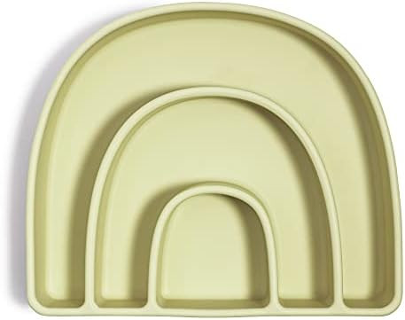 Amazon.com: ava + oliver Silicone Rainbow Plate | BPA-Free Divided Design with Non-Slip Suction B... | Amazon (US)