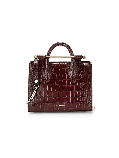 Nano Croc-Embossed Leather Tote | Saks Fifth Avenue