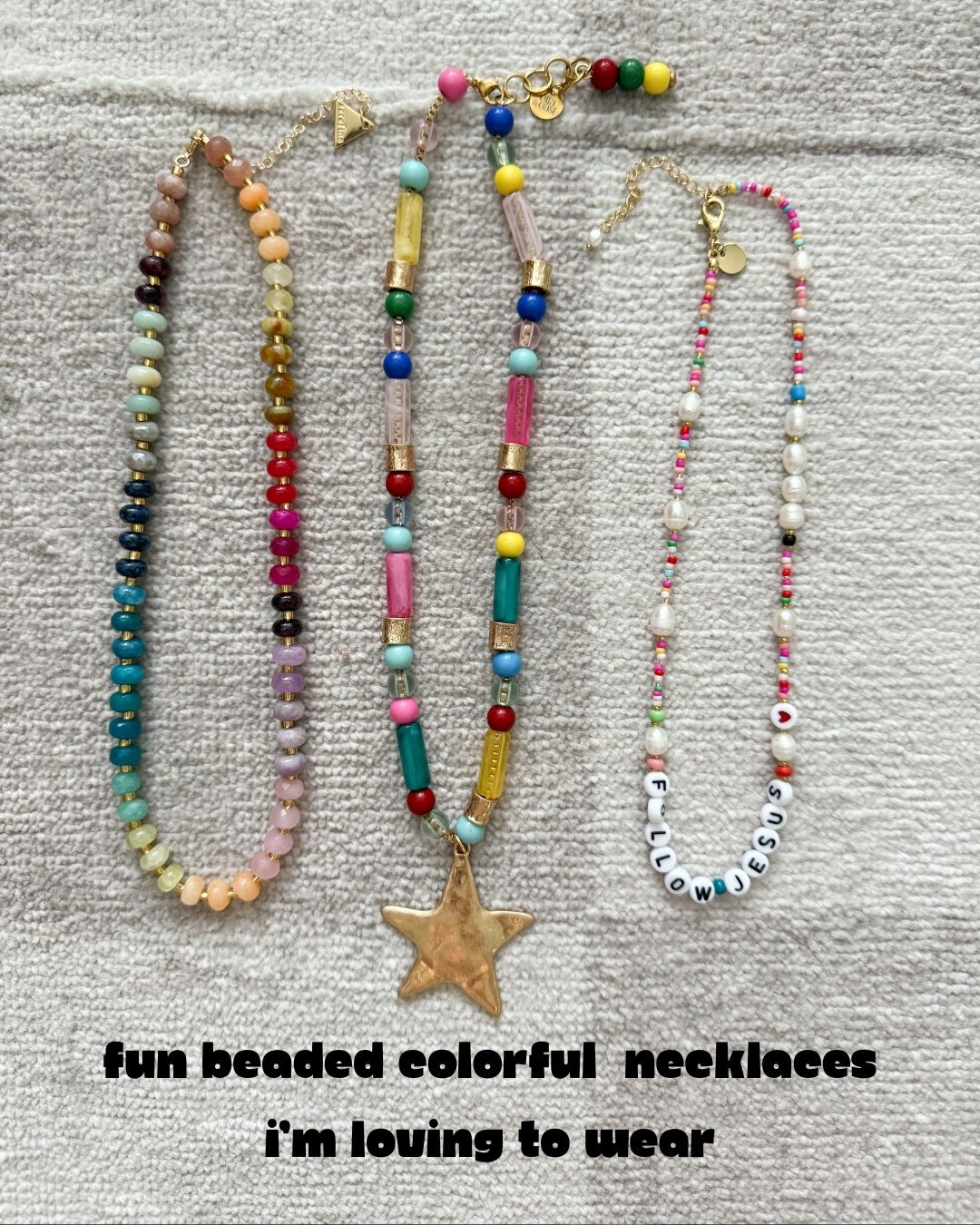 I wear these beaded necklaces all the time! They can add some color to your fit for sure! ⭐️Save with the star one by using code MANDIE15 


#LTKStyleTip #LTKFindsUnder50 #LTKOver40