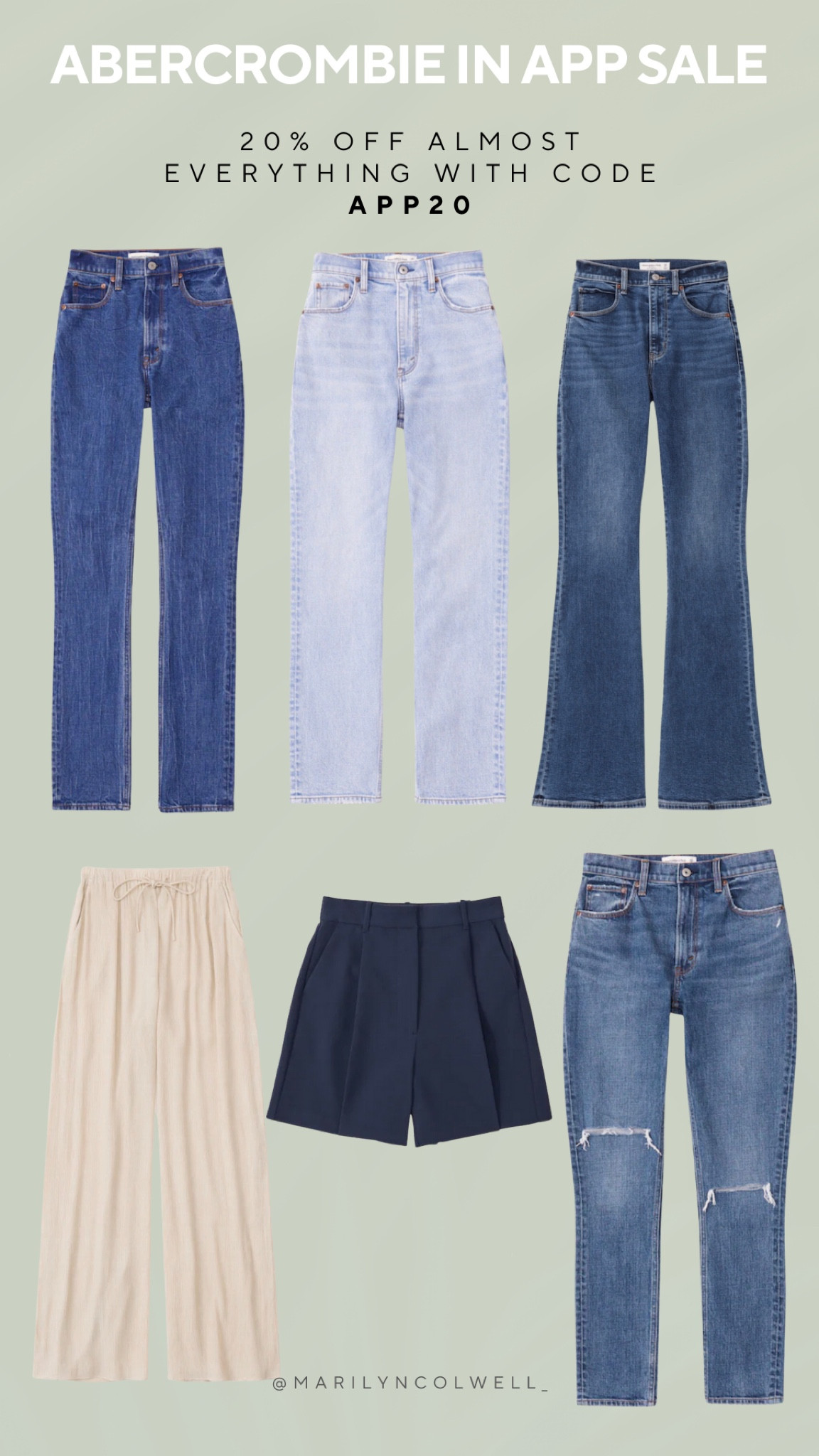 Abercrombie in App sale! 20% off almost everything with code APP20

Abercrombie and fitch, Abercrombie sale, fall style, fall outfits, fall best sellers, denim, jeans

#LTKfindsunder100 #LTKsalealert #LTKSeasonal