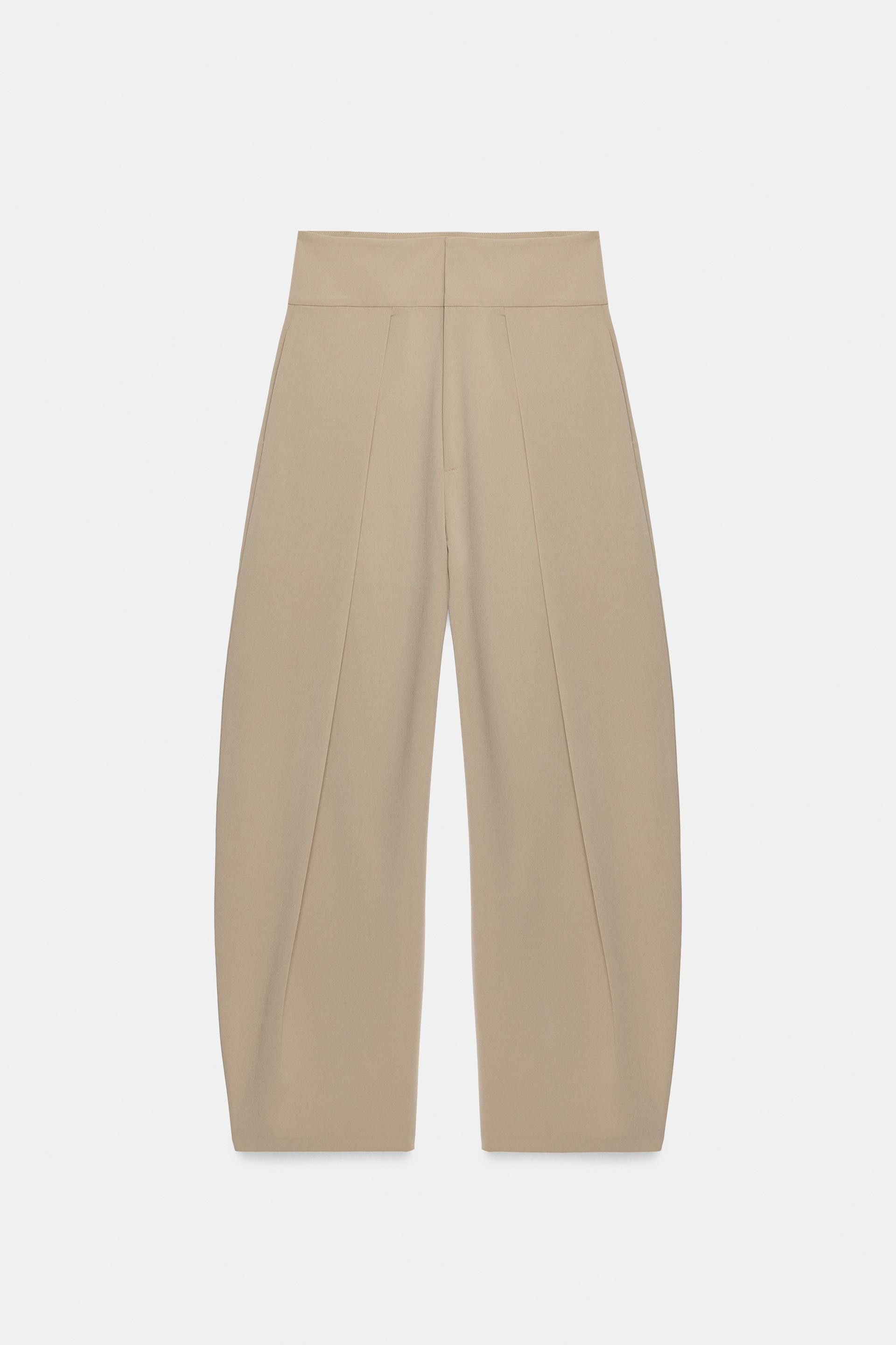 Zara - Balloon-Hose Mit Zierfalten - Braun - M - Damen | Zara DE