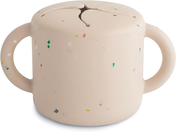 mushie Silicone Snack Cup | Spill Proof Food Container for Toddler and Baby (Vanilla Confetti) | Amazon (US)