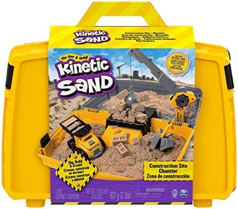 Kinetic Sand, Construction Site Folding Sandbox Playset with Vehicle and 2lbs, for Kids Aged 3 an... | Amazon (US)
