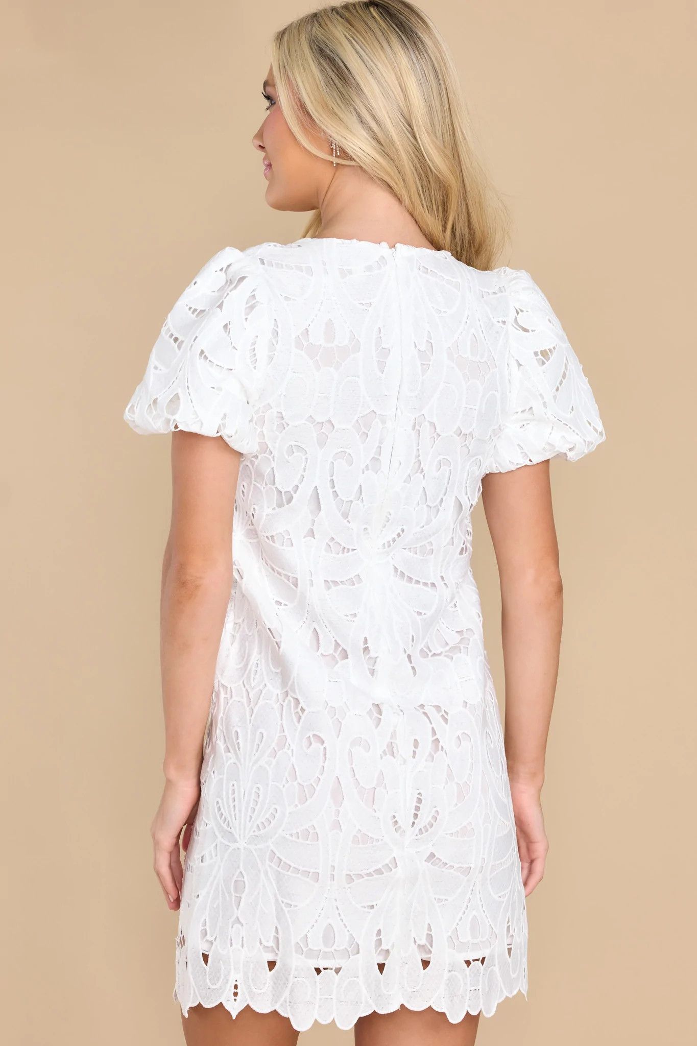 Infinite Love White Eyelet Dress | Red Dress 