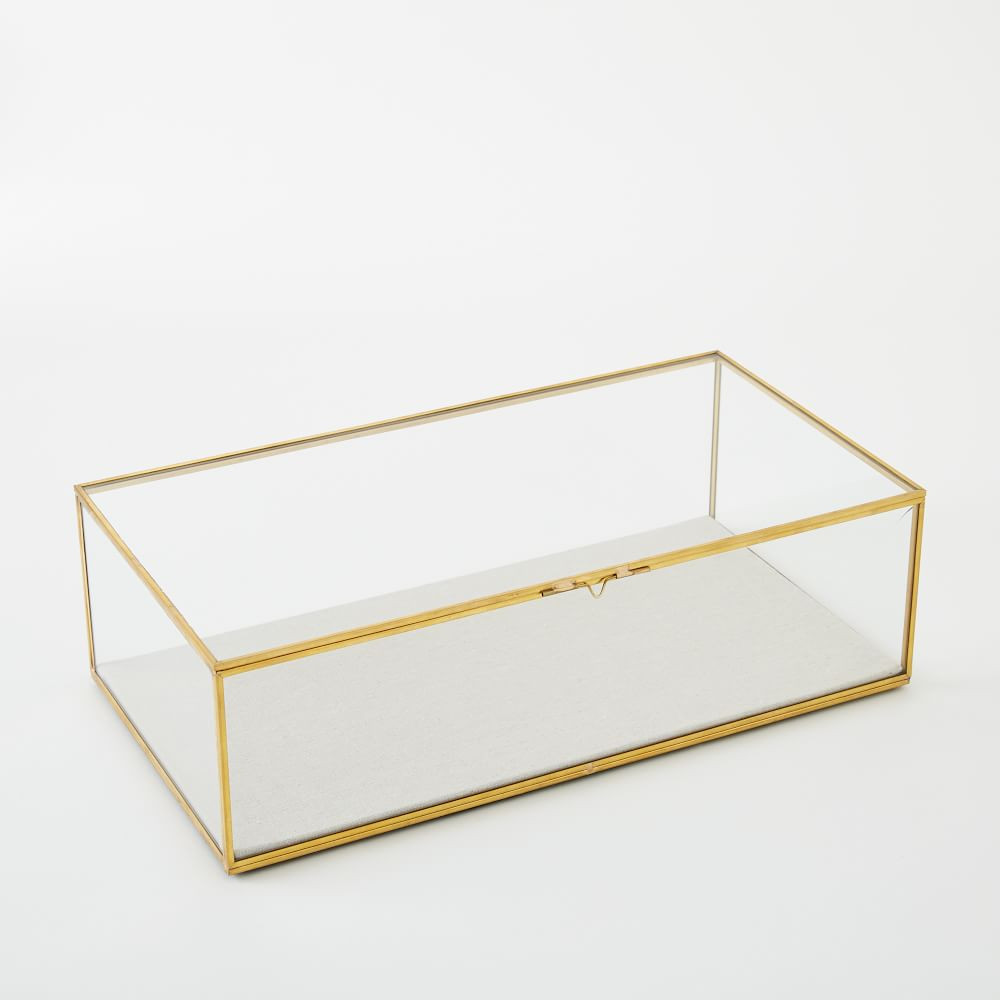 Golden Glass Shadow Box, Large Rectangle | West Elm (US)