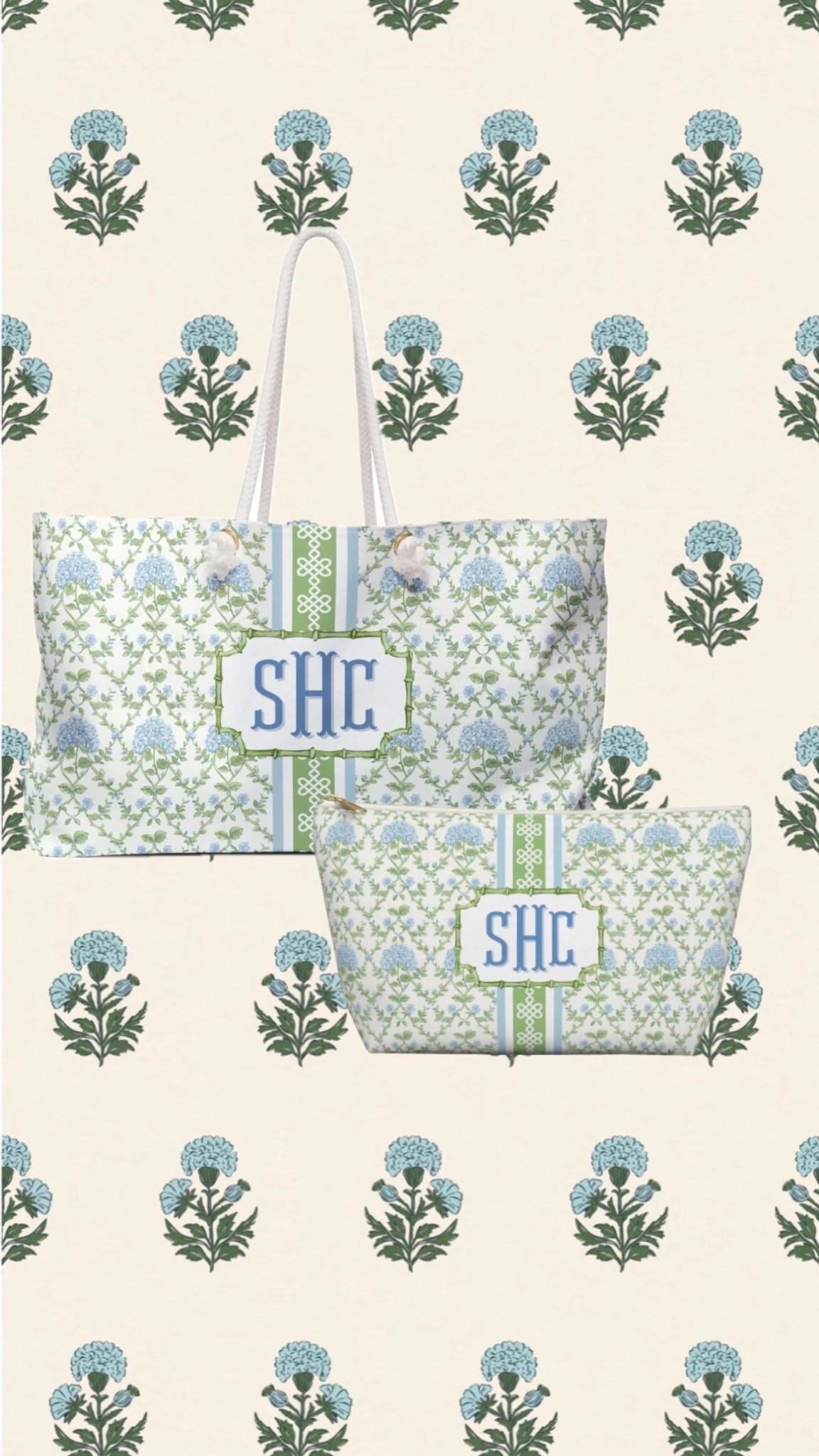 Cute gift idea! Monogrammed tote and or pouch!
