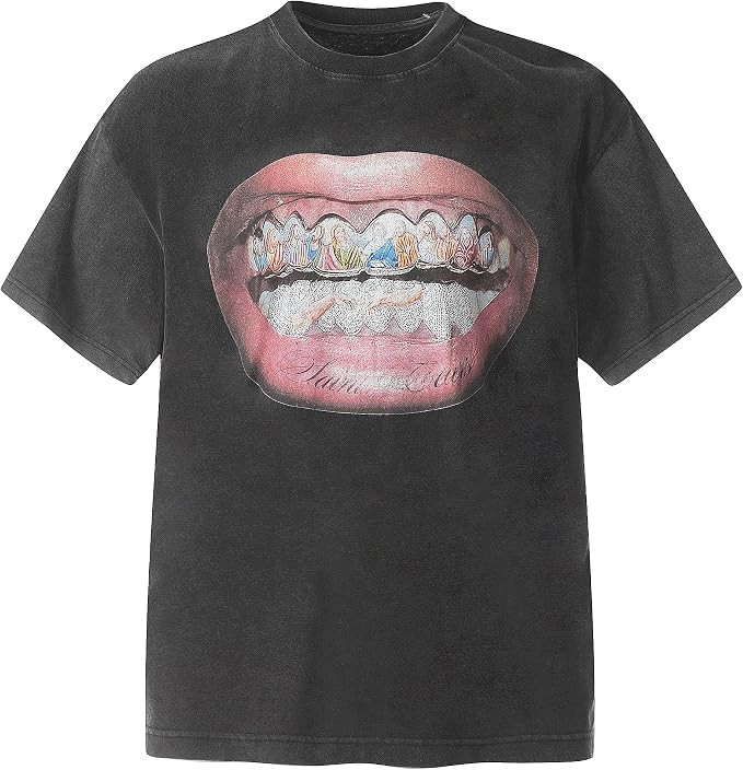 Arnodefrance Saint Graphic Printing Tshirt Vintage Oversized Tee Shirt Cotton Short Sleeve Shirt | Amazon (US)