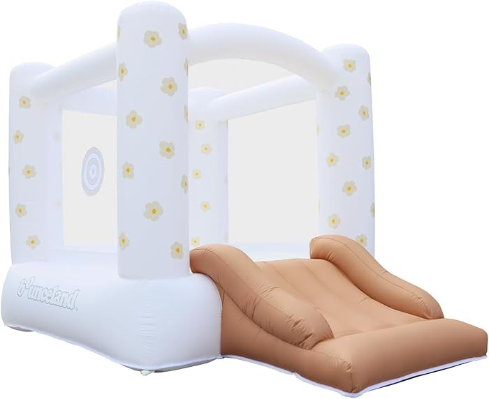 Bounceland in Bloom Playland Bounce House, 8.5 ft L x 7 ft W x 6.5 ft H, Neutral Floral Bounce Ho... | Amazon (US)