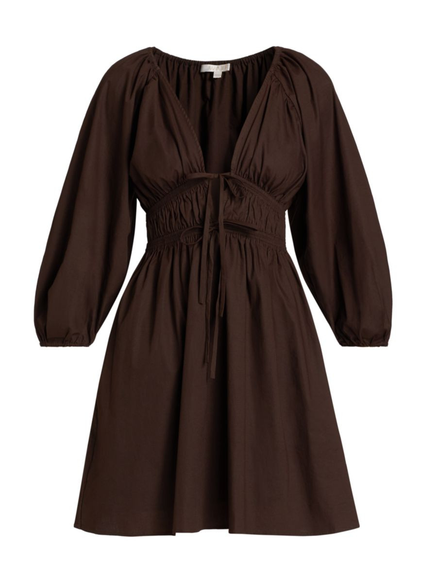 Leighton Stretch Cotton Minidress | Saks Fifth Avenue