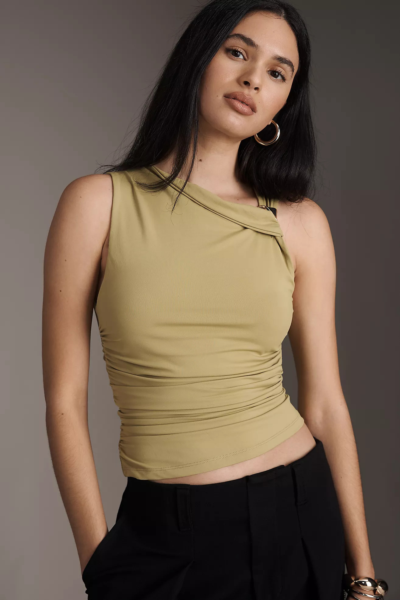 Maeve Sleeveless Twist Tank Top | Anthropologie (US)