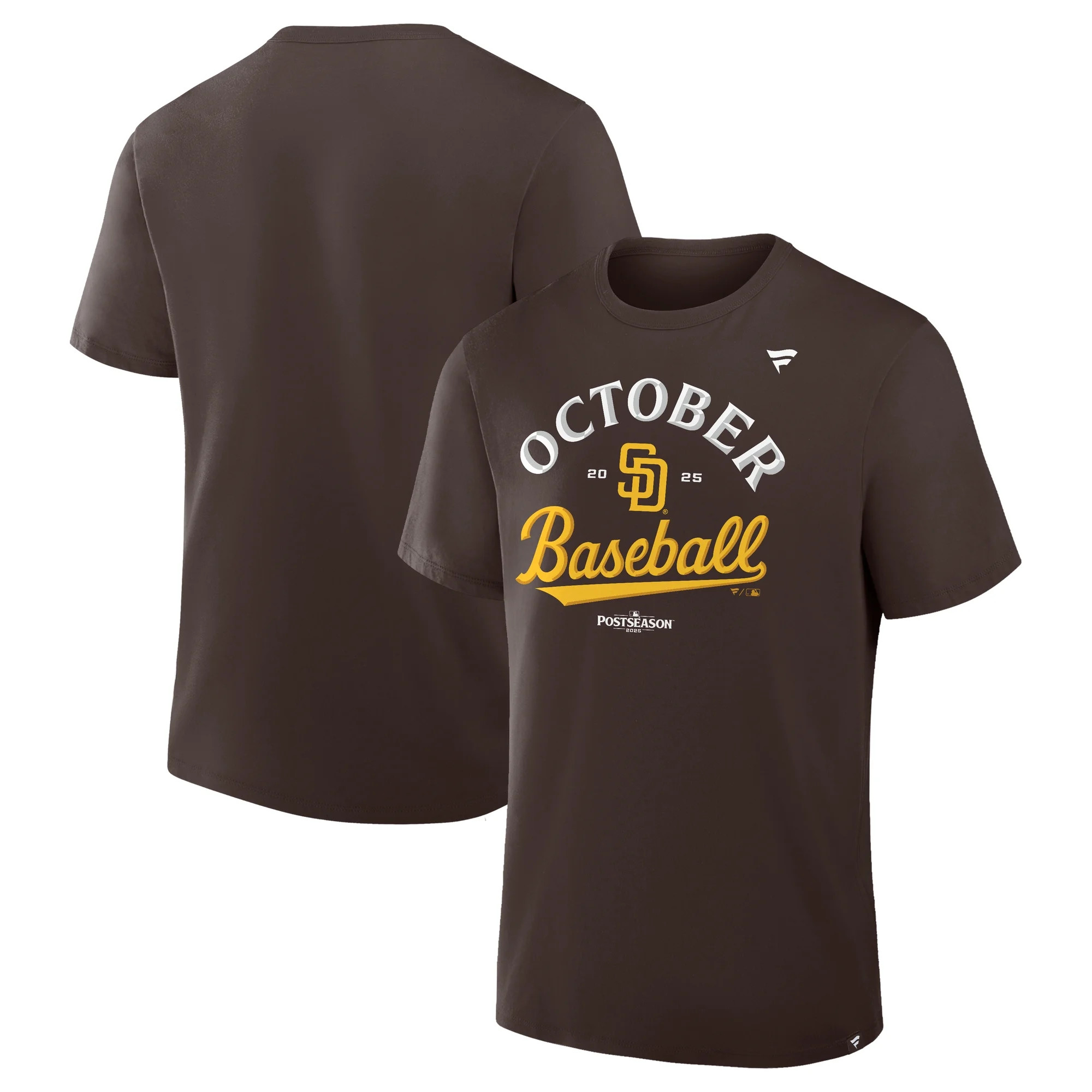 Men's Fanatics Brown San Diego Padres 2025 MLB Postseason Locker Room T-Shirt - Walmart.com | Walmart (US)