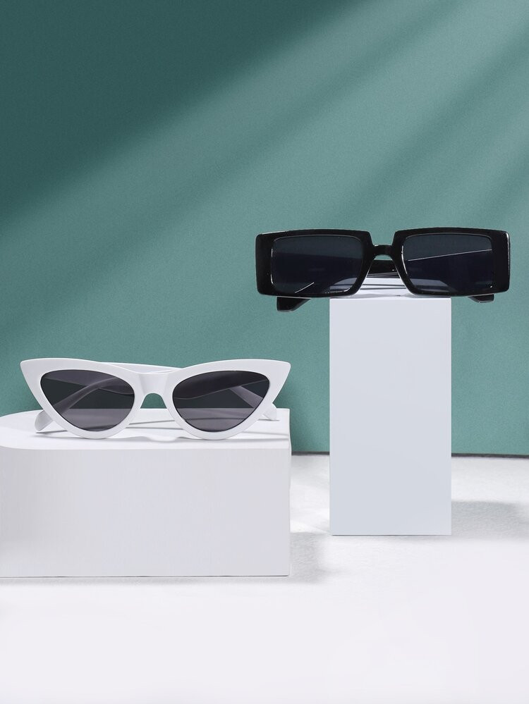 2pairs Cat Eye Sunglasses | SHEIN