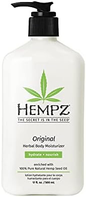 Hempz Original, Natural Hemp Seed Oil Body Moisturizer with Shea Butter and Ginseng, 17 Fl Oz, Pure  | Amazon (US)
