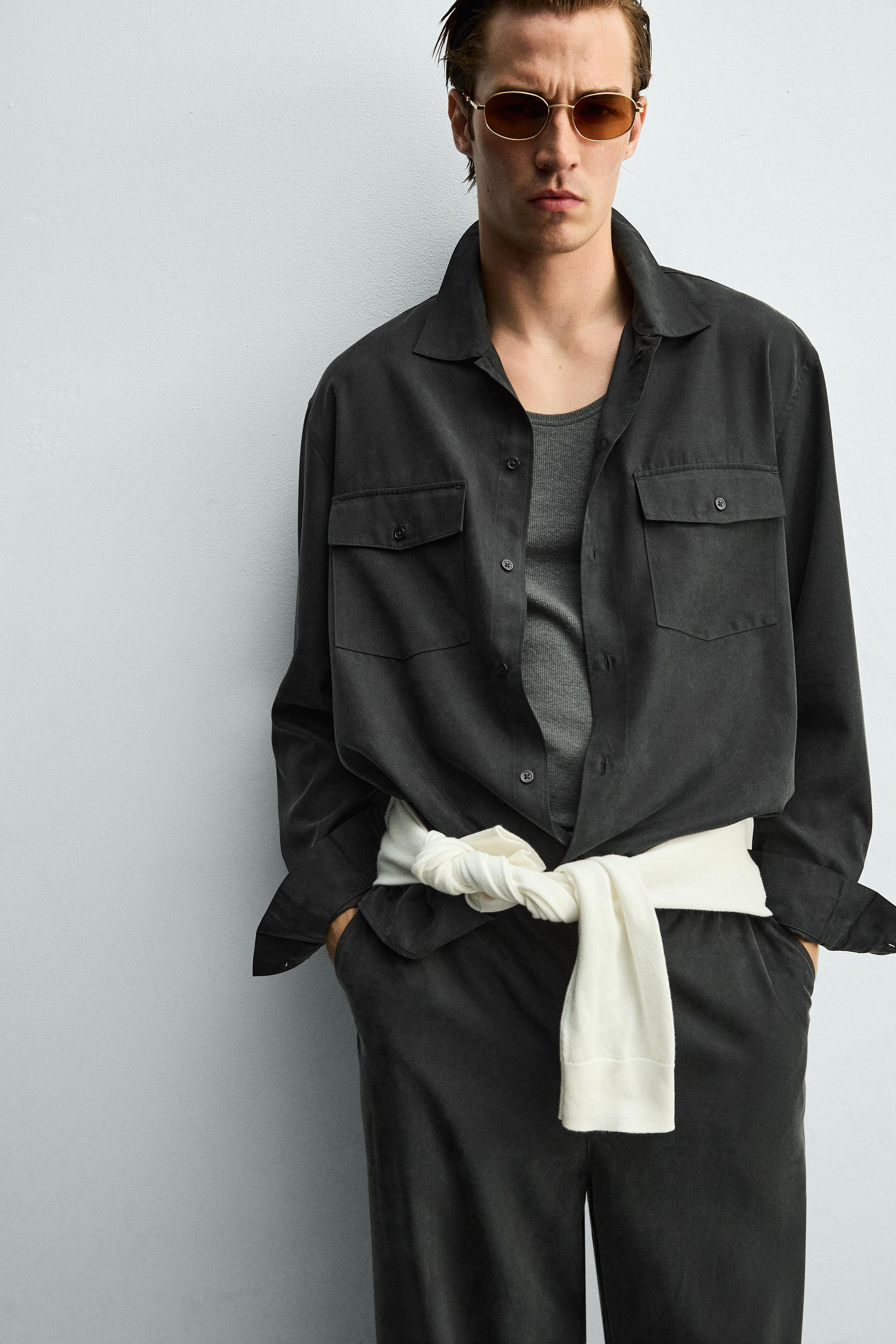 RELAXED FIT FLUID SHIRT WITH POCKETS | Zara UK