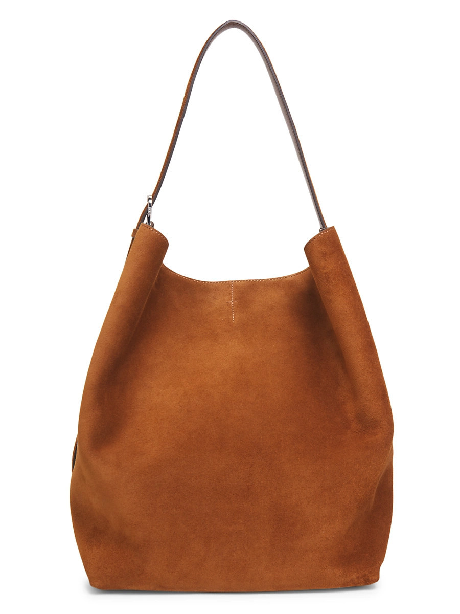 Women's Suede Belted Tote Bag - Tan | Saks Fifth Avenue