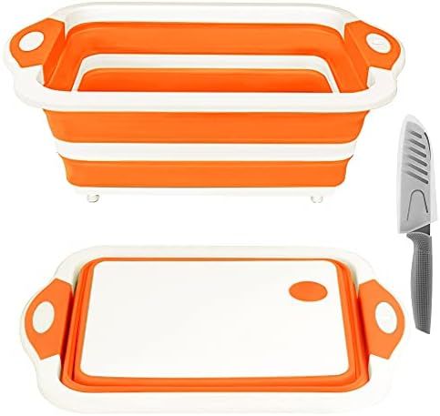 Rottogoon Collapsible Cutting Board, Foldable Chopping Board with Colander, Multifunctional Kitch... | Amazon (US)