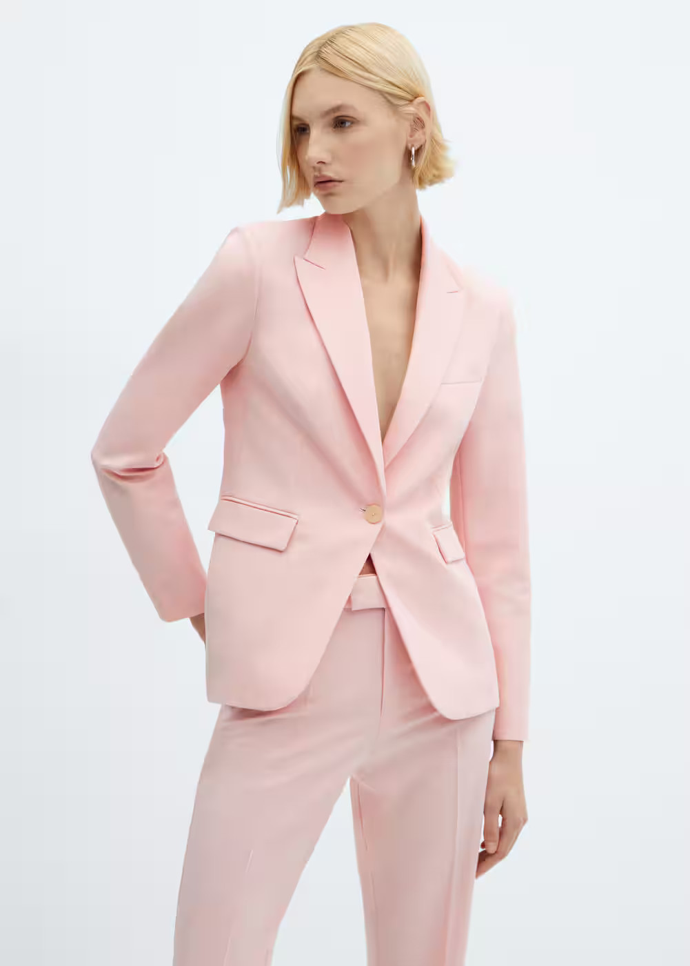 Fitted suit blazer -  Women | Mango USA | MANGO (US)