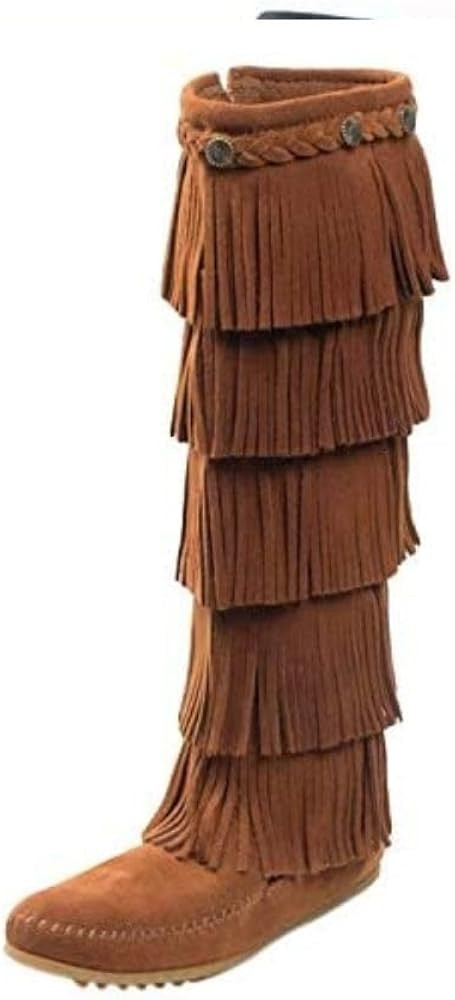 Minnetonka Women's Layer Fringe Boot | Amazon (US)