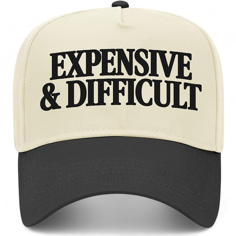 Expensive & Difficult Serif Vintage Trucker Hat | Funny Premium Snapback Baseball Hat for Men & W... | Amazon (US)