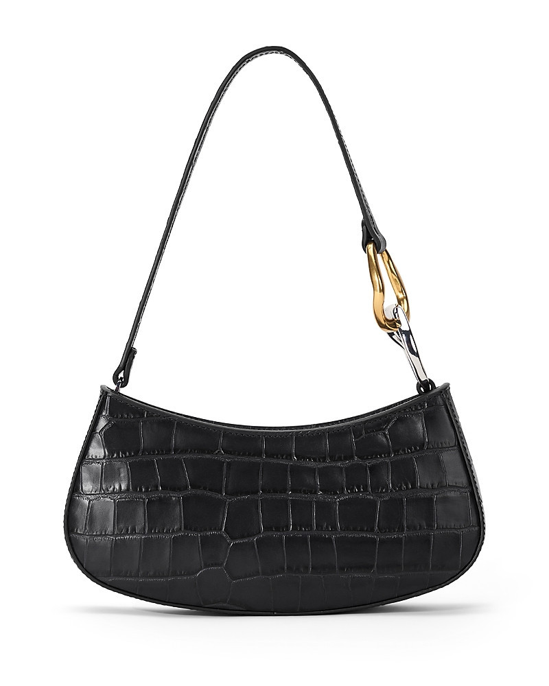 Staud Ollie Croco Embossed Leather Shoulder Bag | Bloomingdale's (US)