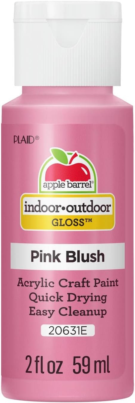 Apple Barrel Gloss Acrylic Paint in Assorted Colors (2-Ounce), 20631 Pink Blush | Amazon (US)