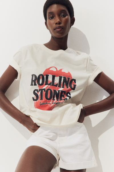 T-shirt with Motif | H&M (US + CA)