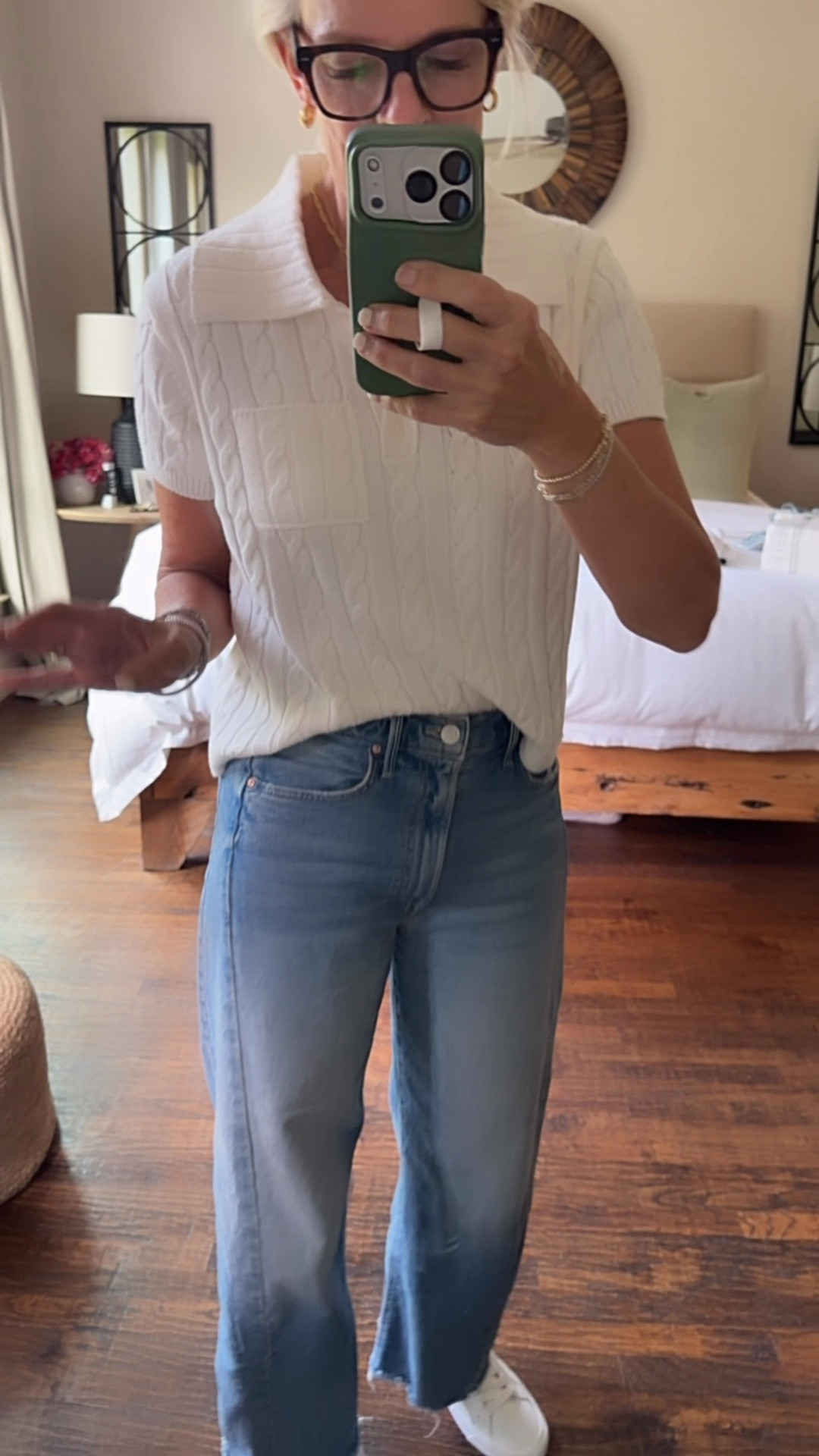 New arrival from @Target 
Sized up one size to medium in sweater 

But also have been on the hunt for an all white sneaker low profile that is comfortable for all day walking 

These from Reef were highly recommended. And I have to say so far so good they are extremely comfortable!
They are no tie, easy slip in slip out so convenient and arch support and cushioned  foot bed ￼￼

#LTKOver40 #LTKootd #LTKTravel