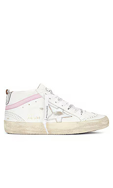 Golden Goose Mid Star Sneaker in White, Silver, & Pink from Revolve.com | Revolve Clothing (Global)