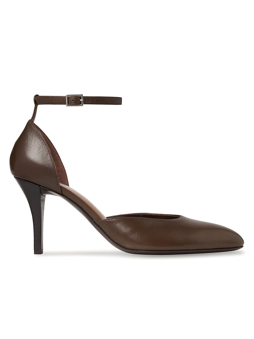 Demi Leather D’Orsay Ankle-Strap Pumps | Saks Fifth Avenue