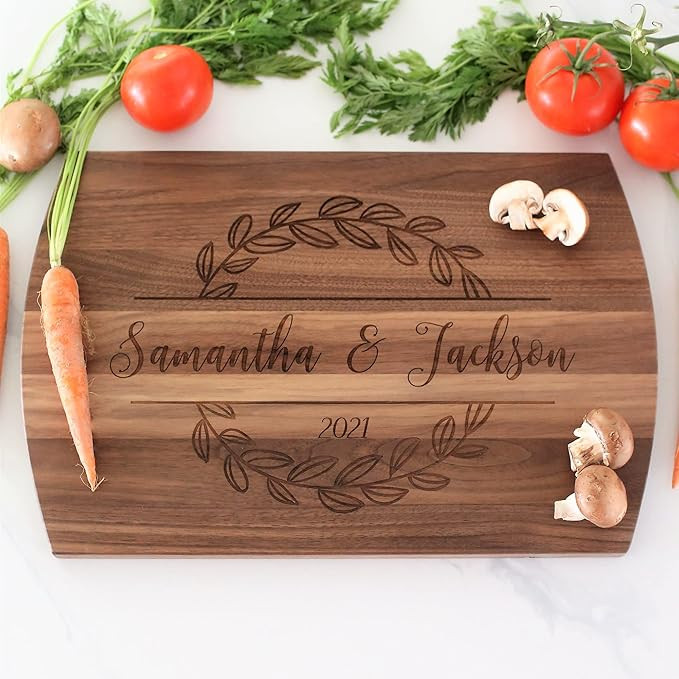 Blue Ridge Mountain Gifts Personalized Laser Engraved Wooden Cutting Board New Home Essentials - ... | Amazon (US)