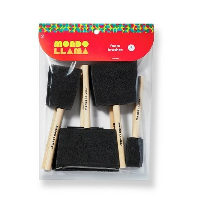 8ct Foam Brush Variety Pack - Mondo Llama™: Artist Paint Applicators for Watercolor & Acrylic, Off-White, 6.5" Length | Target