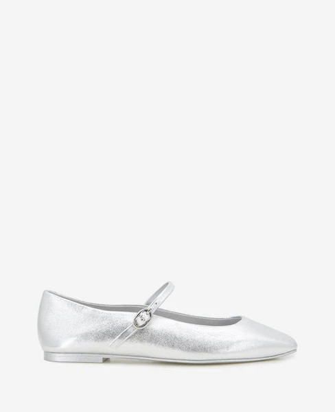 Jasper Metallic Leather Ballet Flat | Kenneth Cole
