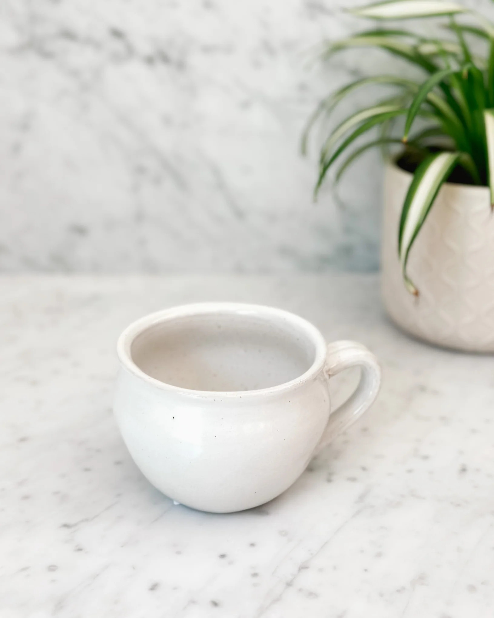 Matte White Stone Mug | Jaclyn James Co