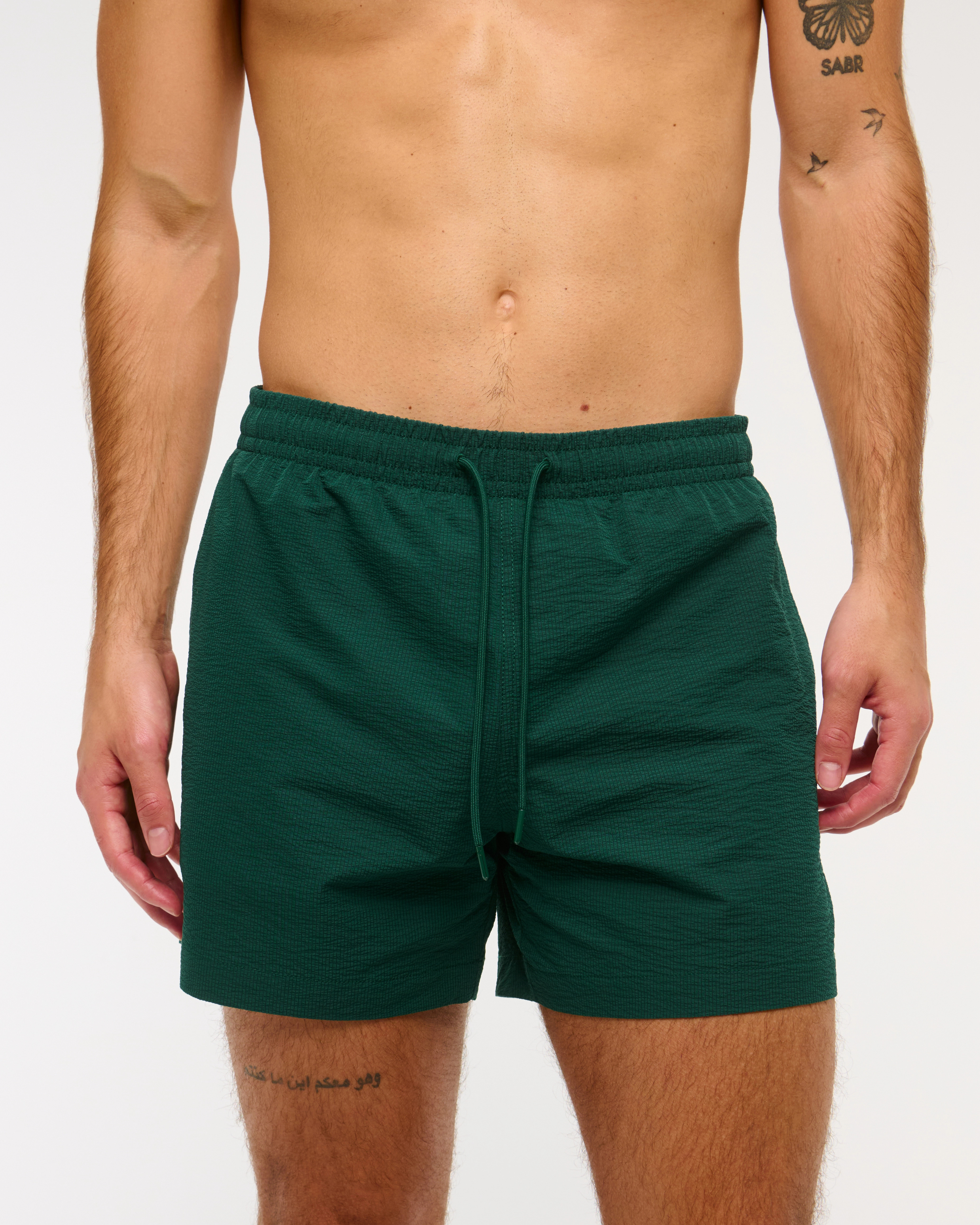Pull-On Micro-Texture Swim Trunk | Abercrombie & Fitch (US)