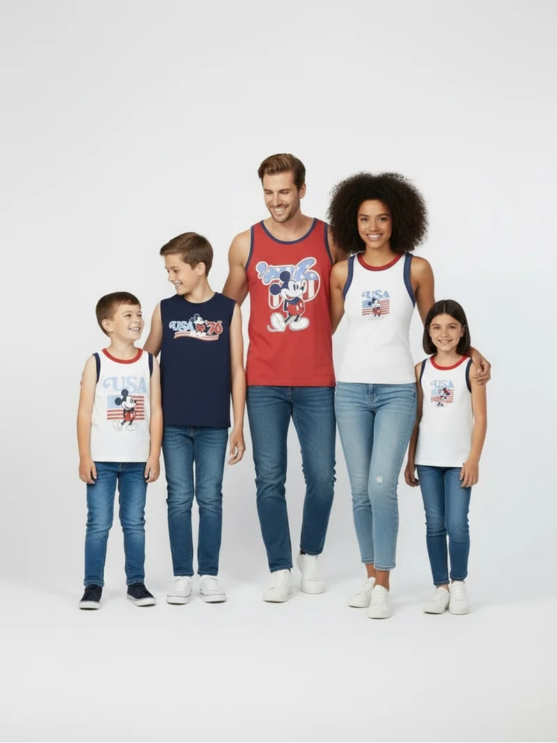 Disney Minnie Mouse Toddler Girls American Flag Graphic Tank Top, Sizes 12M-5T | Walmart (US)