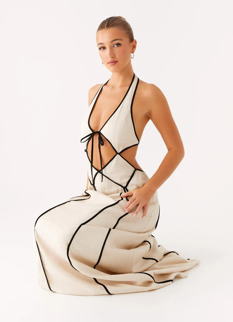 Sonnet Maxi Dress - Oatmeal | Peppermayo (Global)
