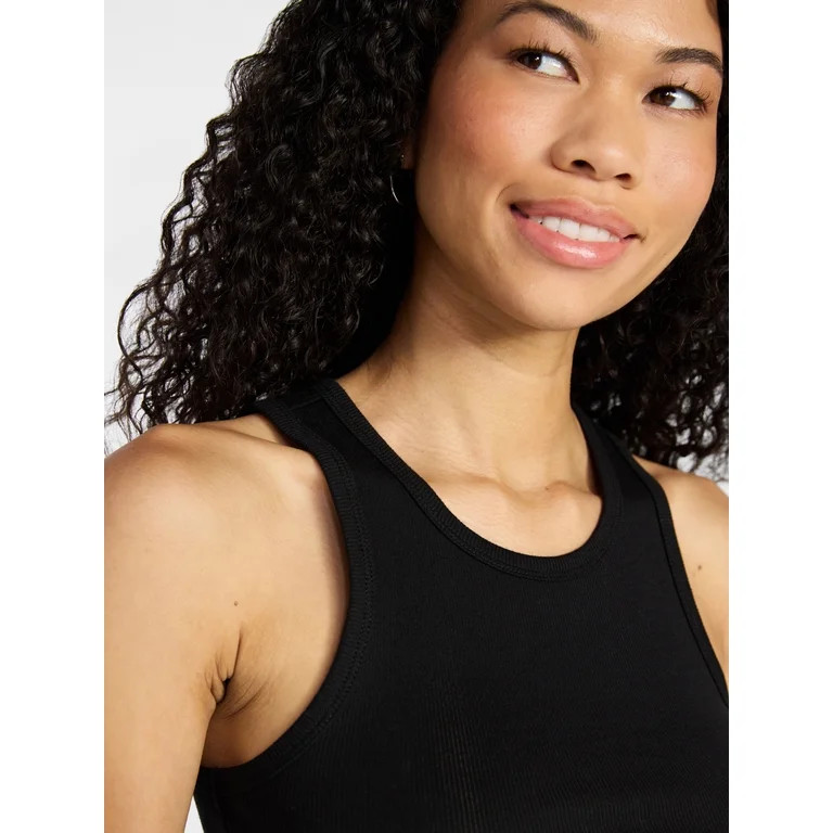 (2 pack) No Boundaries Ribbed High Neck Tank Top, Women's XXS-XXL | Walmart (US)