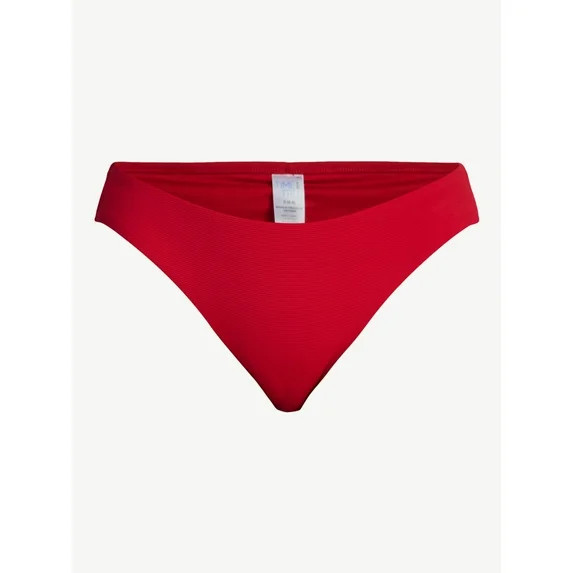 Hero image 1 of Time and Tru Women's and Women's Plus Size Ribbed Low Rise Bikini Bottoms, Sizes ... | Walmart (US)