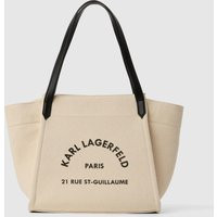 Karl Lagerfeld - Rue St-guillaume Winged Tote Bag, Woman, Beige, Size: One Size | Karl Lagerfeld UK