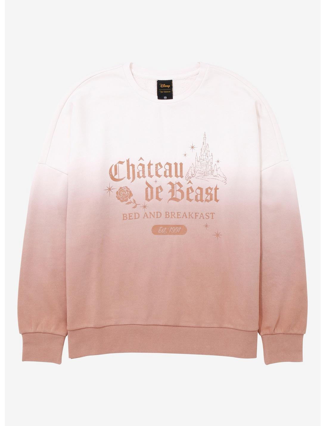 Her Universe Disney Beauty and the Beast Chateau de Beast Women's Dip-Dye Crewneck - BoxLunch Exc... | BoxLunch