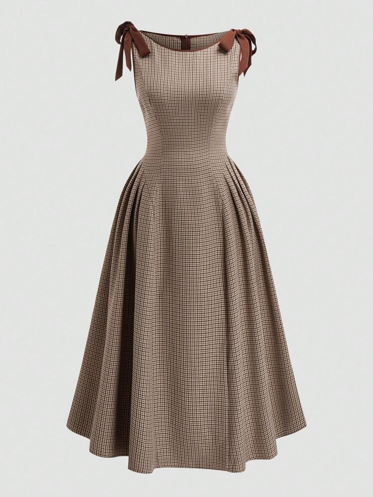 Sweetra plus Size Solid Color Pathwork Dres | SHEIN